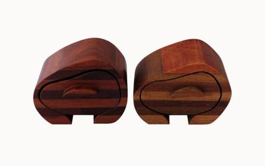 2 Beautiful Modern Contemporary Wooden Boxes