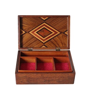 SOLD Beautifully Inlaid Art Deco Jewellery Box