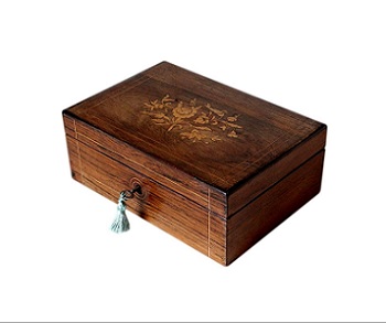 SOLD Lovely French Antique Rosewood Jewellery Box