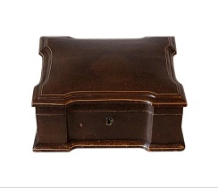 SOLD Antique French Leather Jewellery Box
