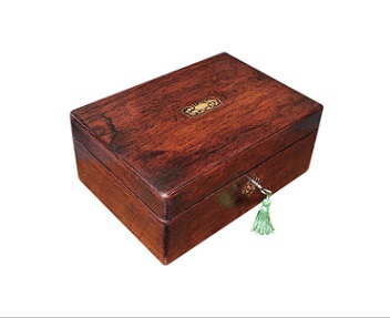 SOLD Refurbished Antique Rosewood Jewellery Box