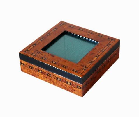 SOLD Inlaid Jewellery Box With Photo Display