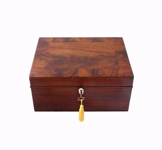 SOLD Regency Flame Mahogany Jewellery Box