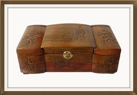 SOLD Large Carved Vintage Chinese Jewellery Box