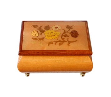 Small Inlaid Vintage Jewellery Box From Sorrento
