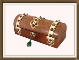 SOLD Decorative Antique Walnut Jewellery Box