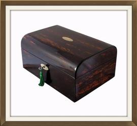 SOLD Victorian Exotic Coromandel Jewellery Box