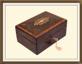 SOLD 19th C Inlaid Mulberry Jewellery Box