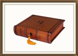 SOLD Antique Oak Jewellery Box In Book Form