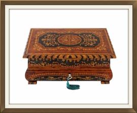 SOLD Vintage Inlaid Musical Jewellery Box