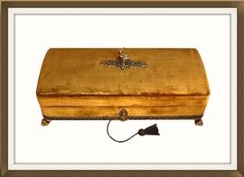 SOLD Vintage Harrods Velvet Covered Jewellery Box