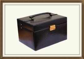 SOLD Beautiful Large Faux Leather Jewellery Box