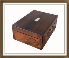 SOLD Large Antique Rosewood Jewellery Box