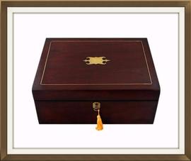 SOLD Early Victorian Mahogany Jewellery Box