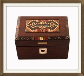 SOLD Rare German Antique Miniature Pietra Dura Box