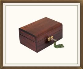 SOLD Little French Polished Antique Jewellery Box