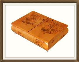 SOLD Inlaid Maple Musical Vintage Jewellery Box