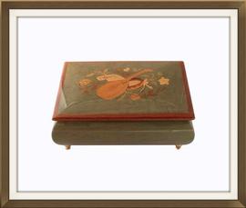 SOLD Vintage Sorrento Inlaid Musical Jewellery Box