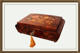 SOLD Italian Floral Marquetry Jewellery Box