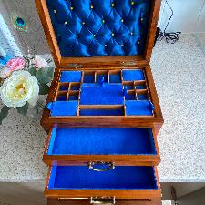 A refurbished antique jewellery box