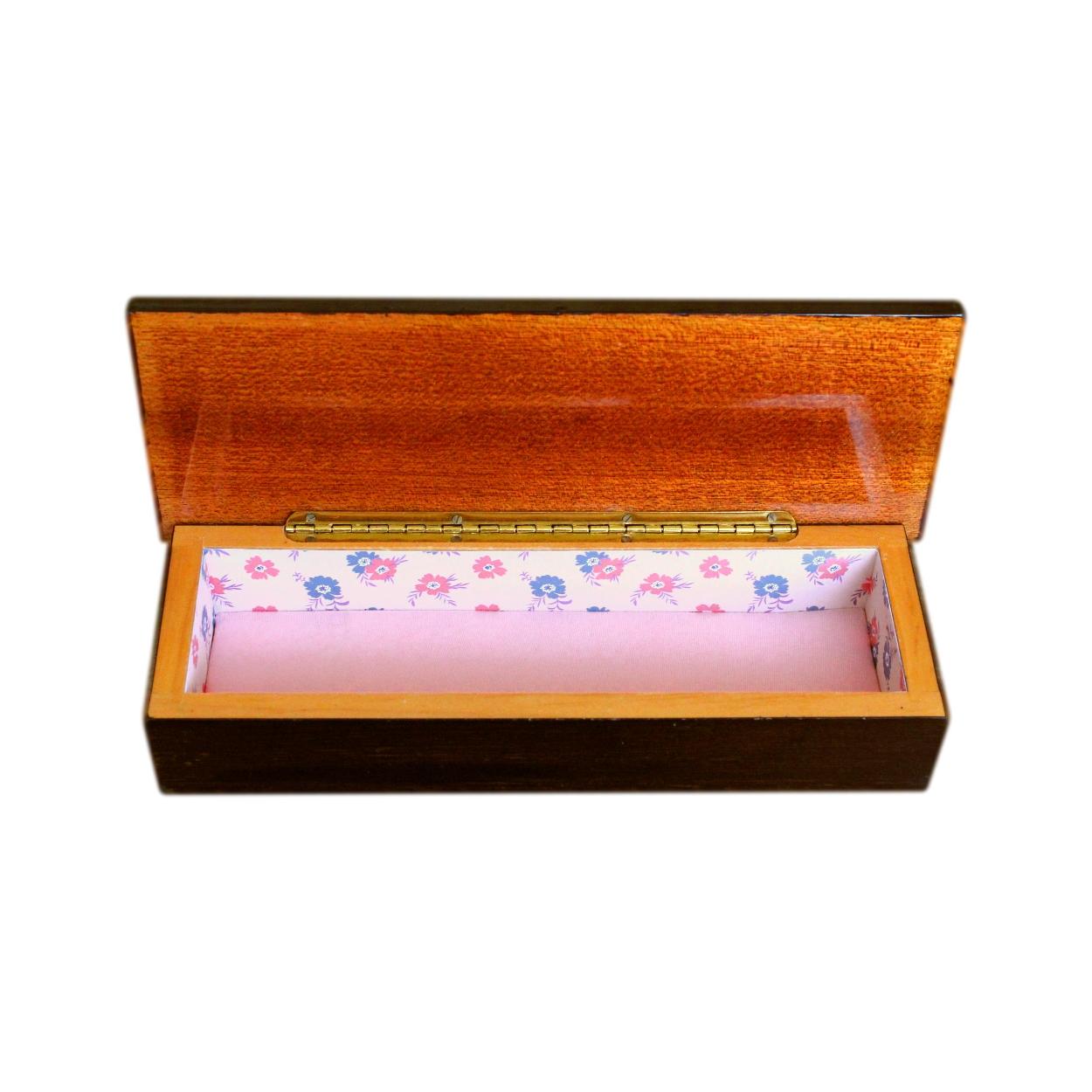 Newly lined vintage jewellery box