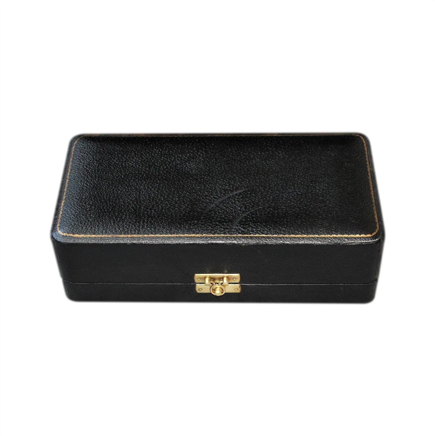 Large Silk Lined Antique Leather Presentation Box