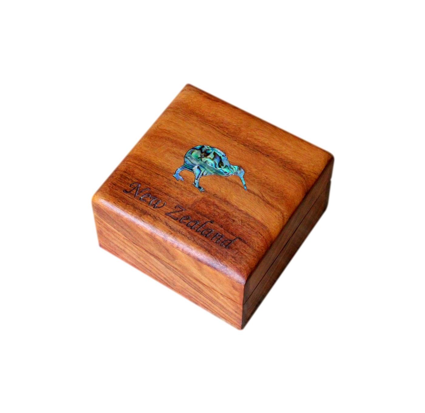 Beautiful Small Inlaid Jewellery Box From New Zealand
