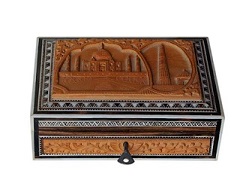 Vintage 1950s Anglo Indian Inlaid Jewellery Box