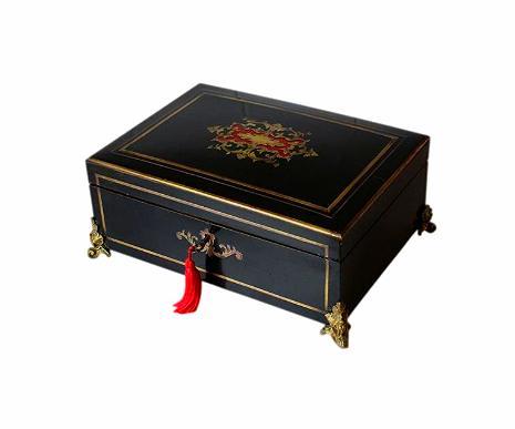 SOLD Fine French Mid 19th C Ebonised Jewellery Box