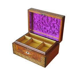 SOLD Antique Walnut Jewellery Box
