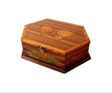 SOLD Profusely Inlaid Vintage Jewellery Box