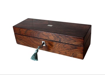 SOLD Antique Victorian Rosewood Jewellery Box