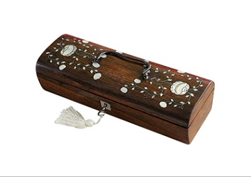 SOLD Quality Antique Inlaid Rosewood Jewellery Box