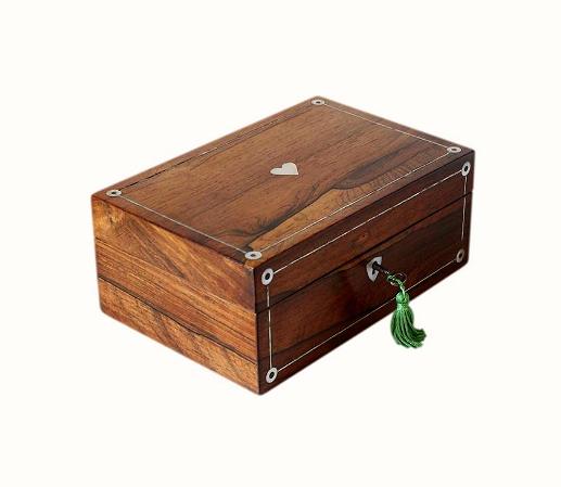 SOLD Antique Victorian Rosewood Jewellery Box