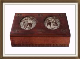 SOLD Vintage Jewellery Box With Silk Prints
