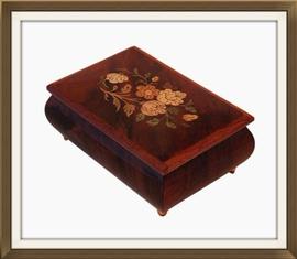 SOLD Vintage Inlaid Musical Jewellery Box